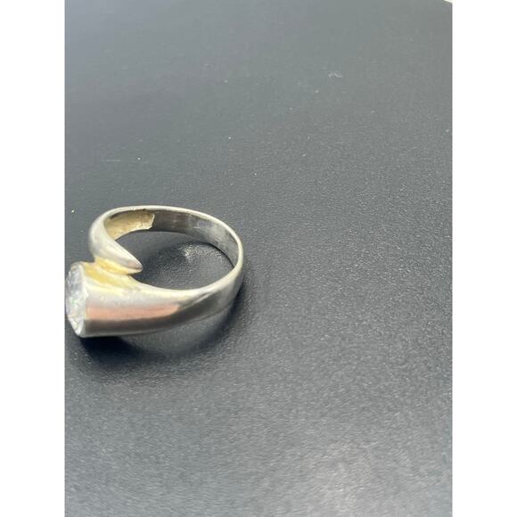 Sterling Silver Bypass Pear Shaped CZ 3.5 Ct Engagement Ring size 7.75 - Picture 9 of 12